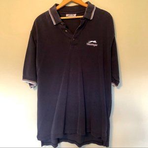 4/$25 Slazenger Navy Blue Gold Polo T-Shirt